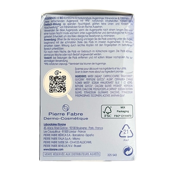 BNIB! Laboratories Klorane Smoothing & Soothing Eye Patches (7 sets) - Picture 4 of 6